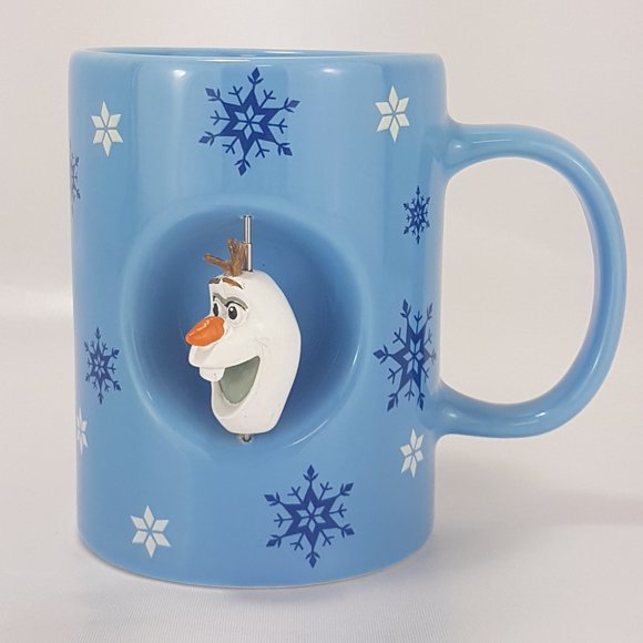 NWT DISNEY Olaf Mug Teacup I Like Warm Hugs Spinner Mug Olaf Snowman Blue - Picture 11 of 16